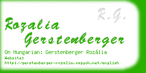 rozalia gerstenberger business card